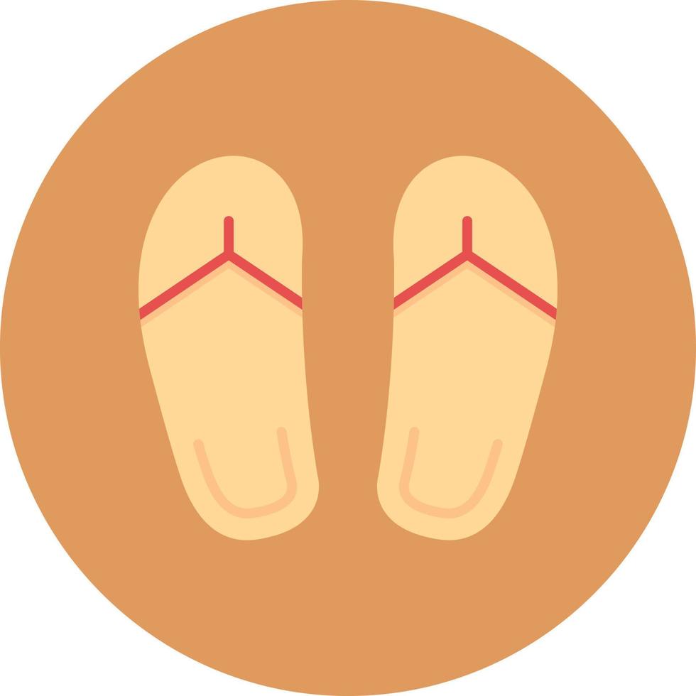 chanclas flat circle multicolor vector