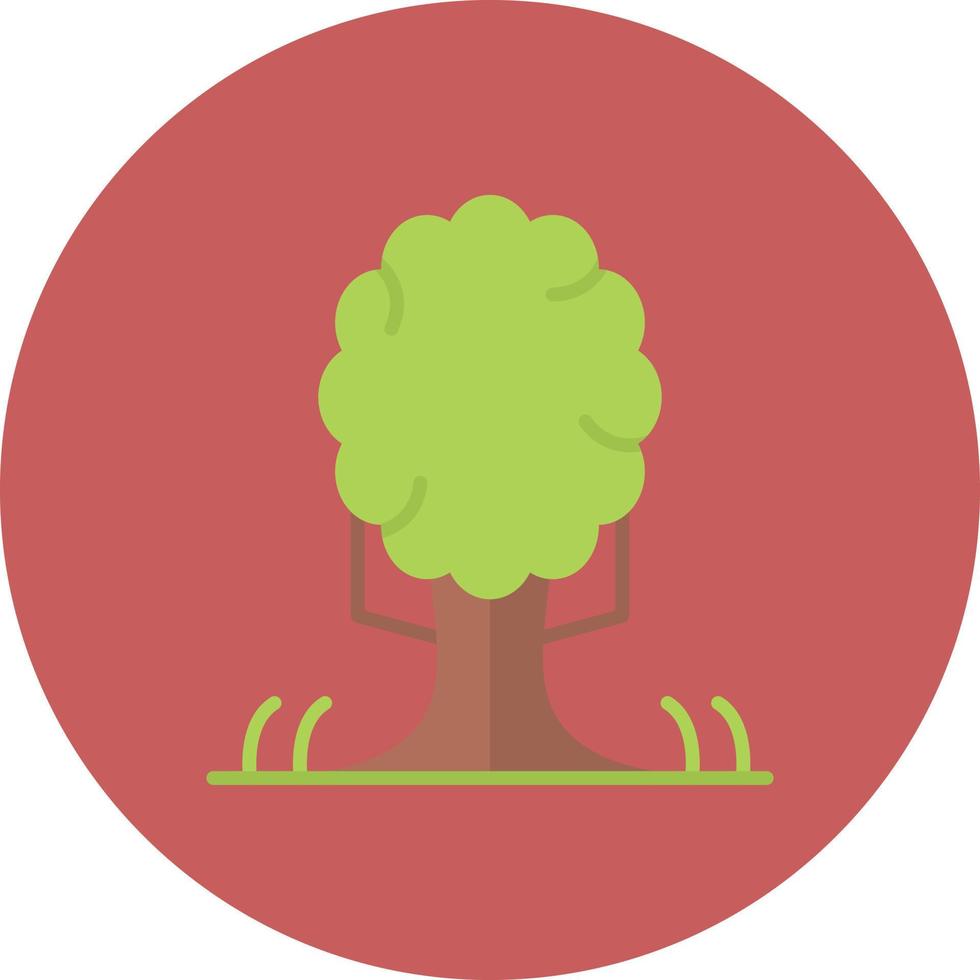 Tree Flat Circle Multicolor vector