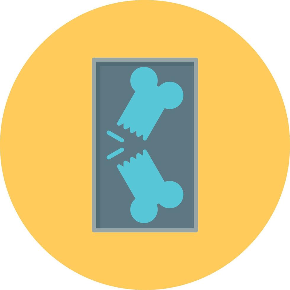Broken Bone Flat Circle Multicolor vector