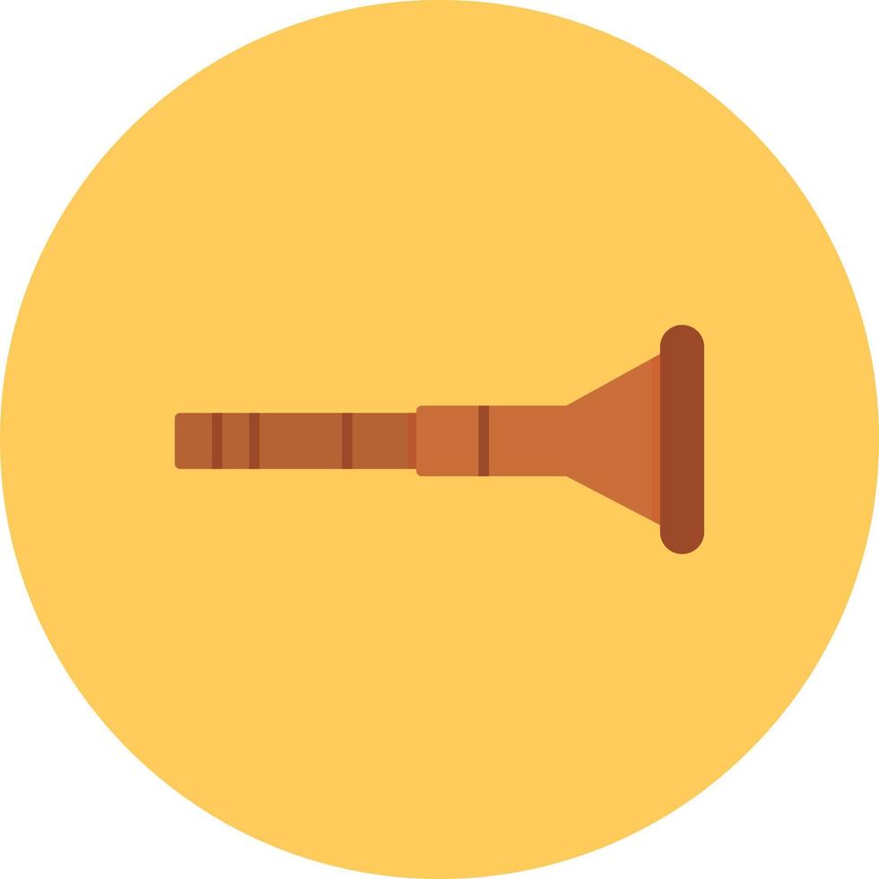 Didgeridoo Flat Circle Multicolor vector