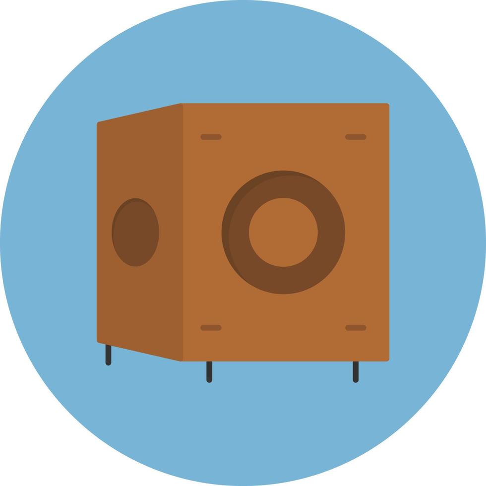 Cajon Flat Circle Multicolor vector