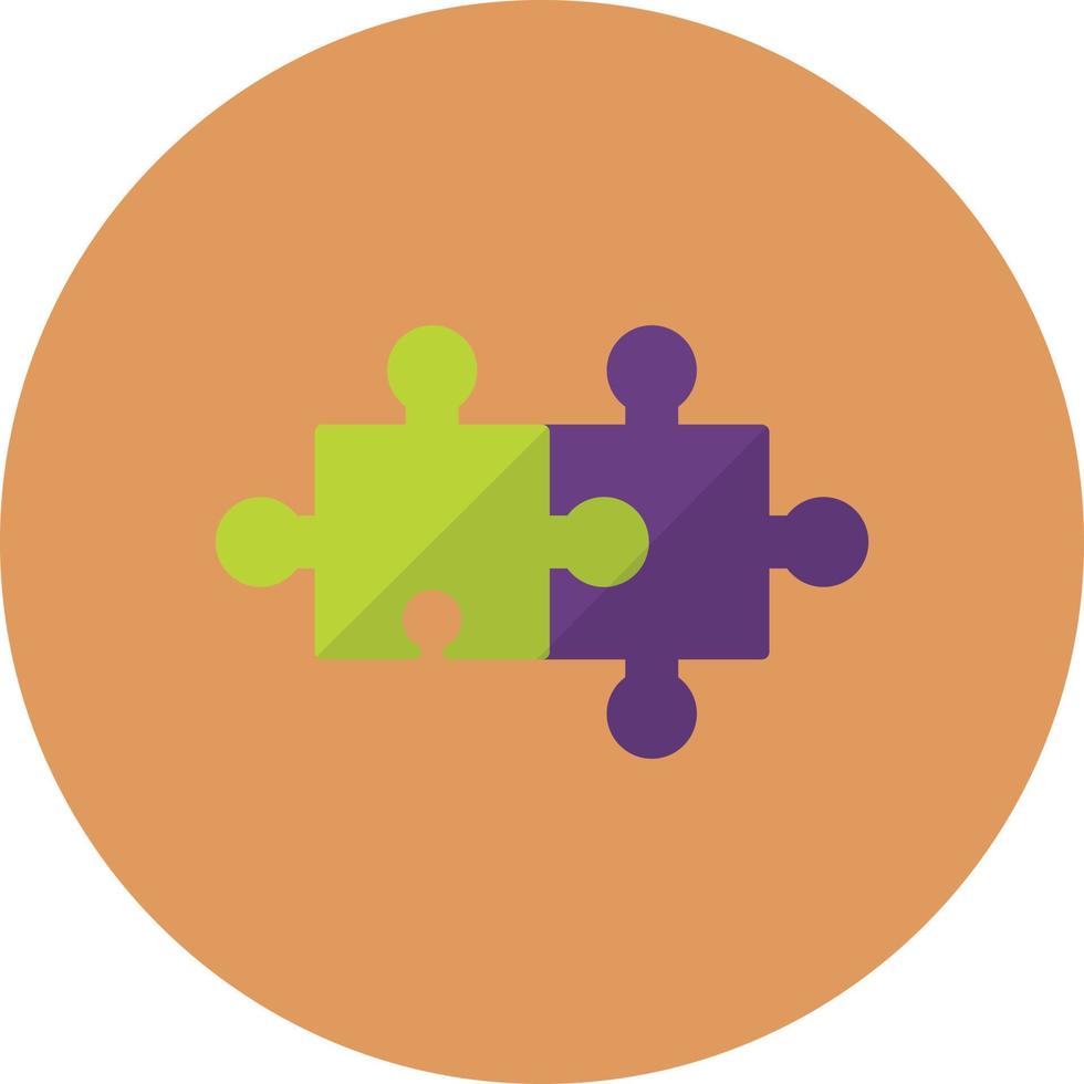 Puzzle Flat Circle Multicolor vector