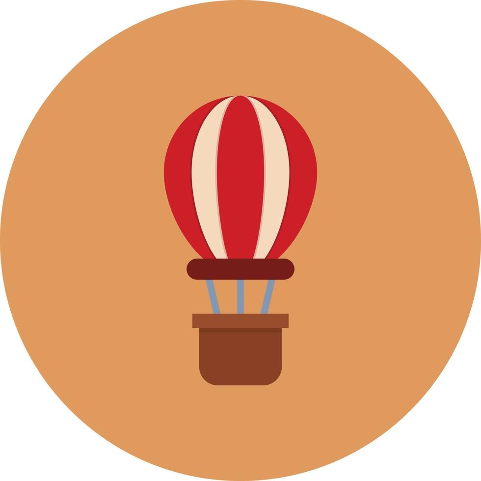 Hot Air Balloon Flat Circle Multicolor vector