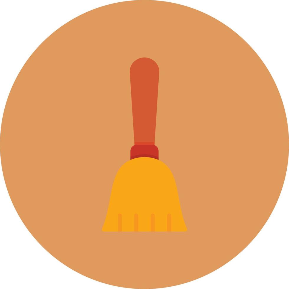 Broom Flat Circle Multicolor vector