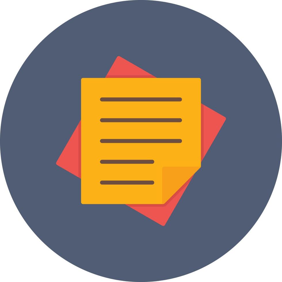 Sticky Note Flat Circle Multicolor vector