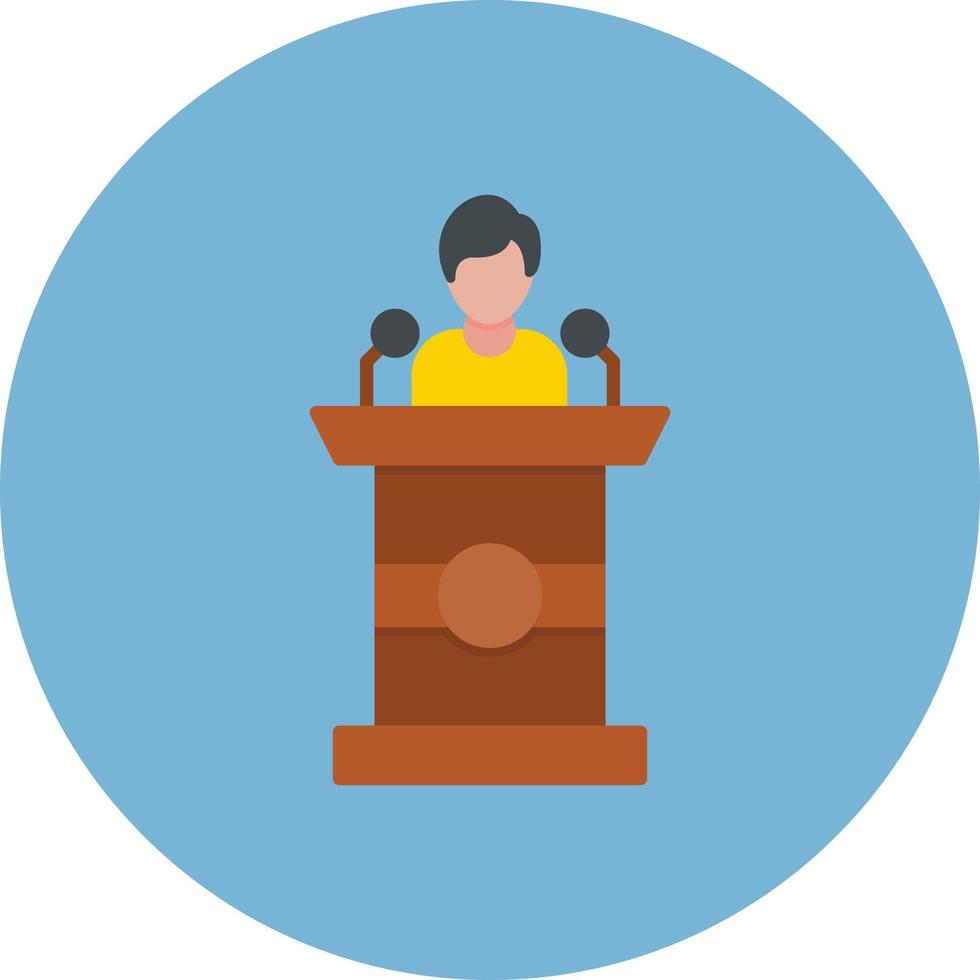 Conference Flat Circle Multicolor vector