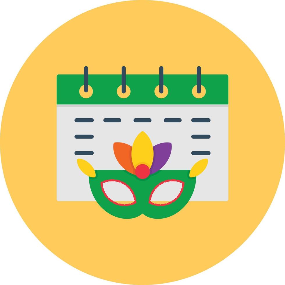 Calendar Flat Circle Multicolor vector