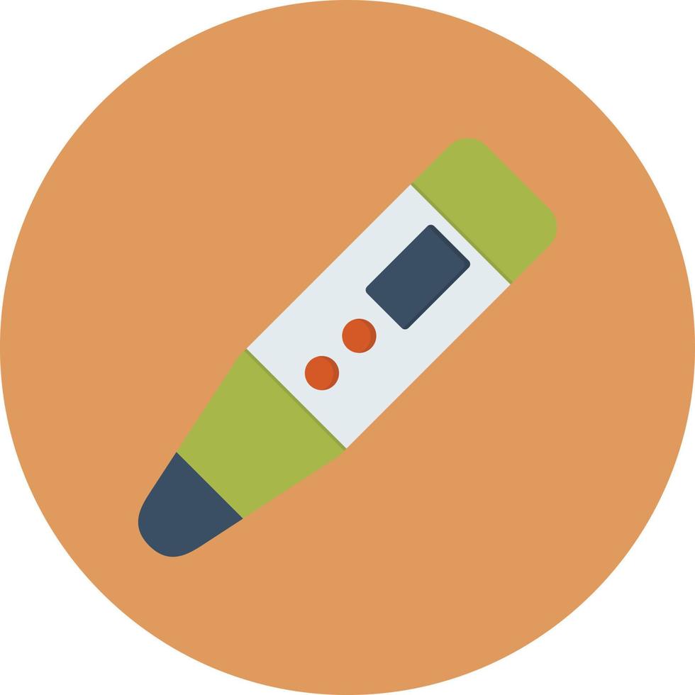Thermometer Flat Circle Multicolor vector