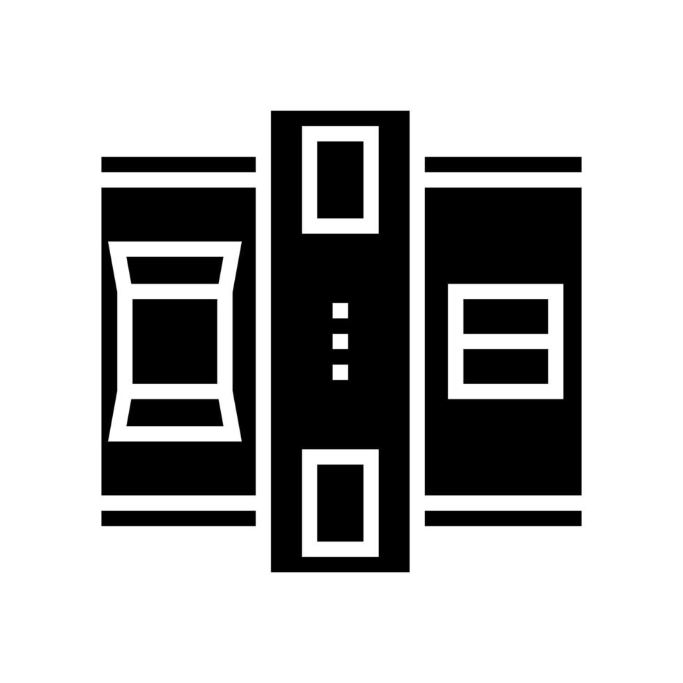 machine for closed boxes glyph icon vector illustration