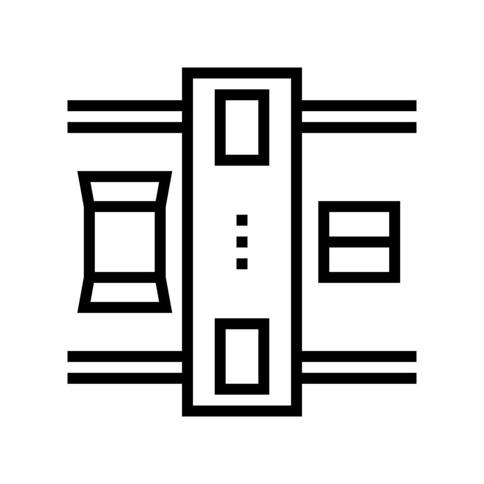 machine for closed boxes line icon vector illustration