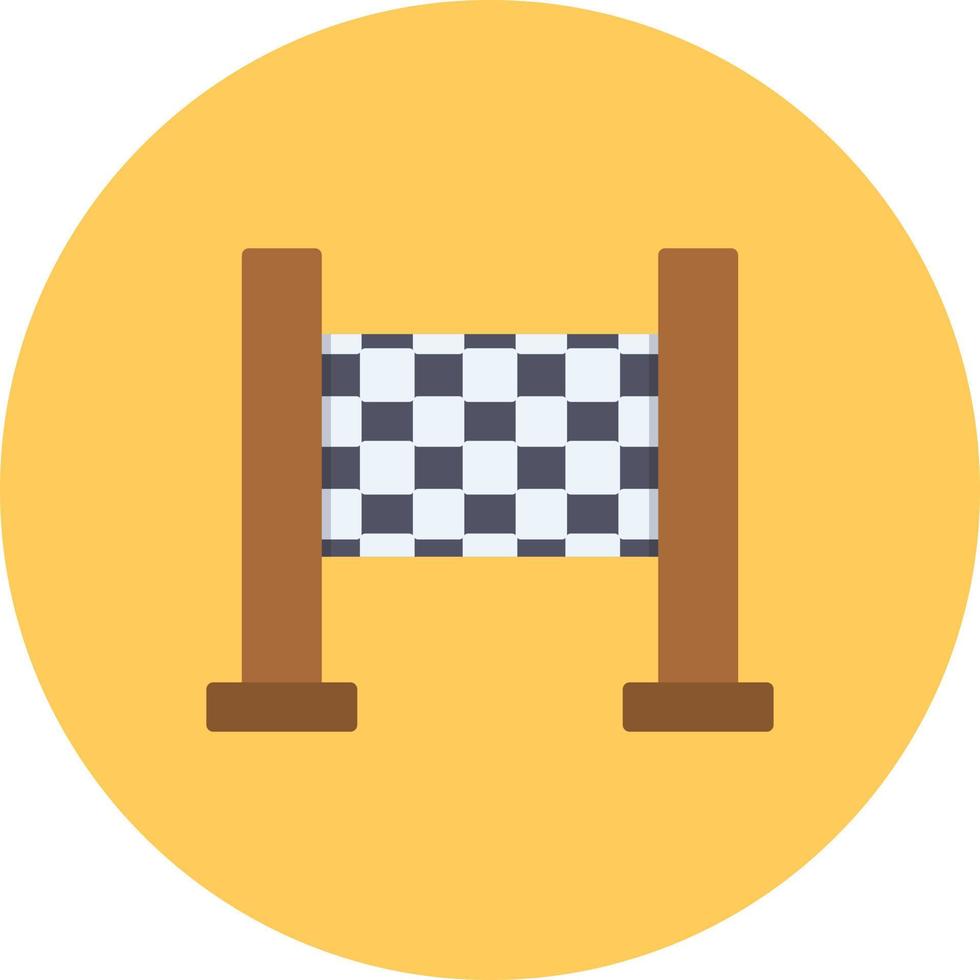 Finish Flat Circle Multicolor vector