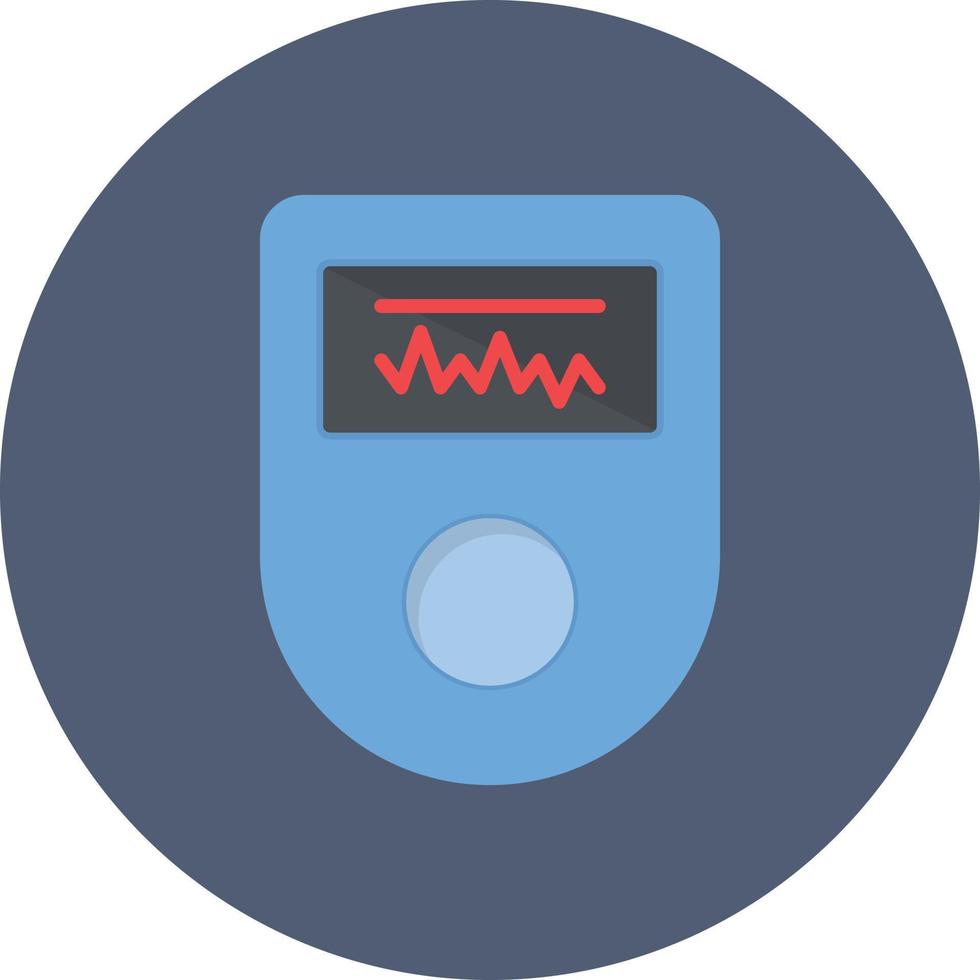 Pulse Oximeter Flat Circle Multicolor vector