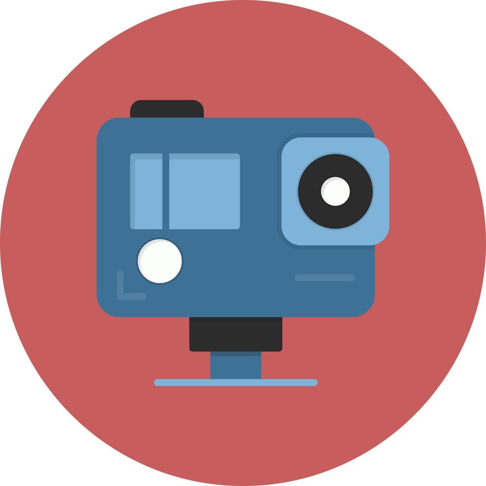 Action Camera Flat Circle Multicolor vector