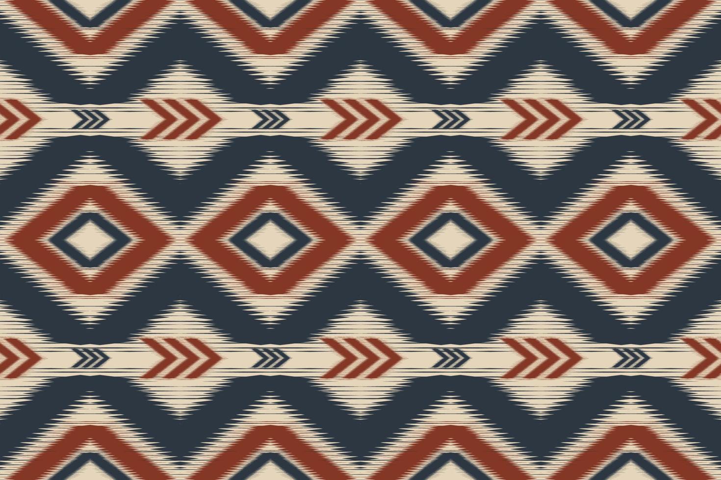 patrón abstracto sin costuras ikat. étnico geométrico en tribal. diseño para fondo, ilustración, envoltura, ropa, batik, tela, bordado. vector