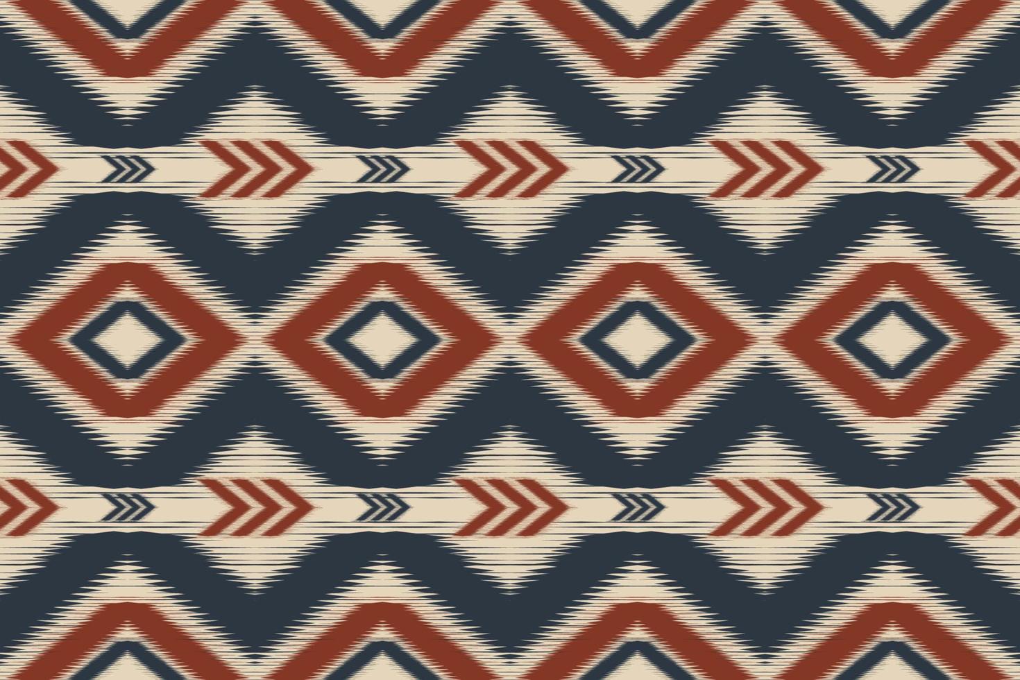 Abstract ikat seamless pattern. Geometric ethnic in tribal. Design for background, illustration, wrapping, clothing, batik, fabric, embroidery. vector