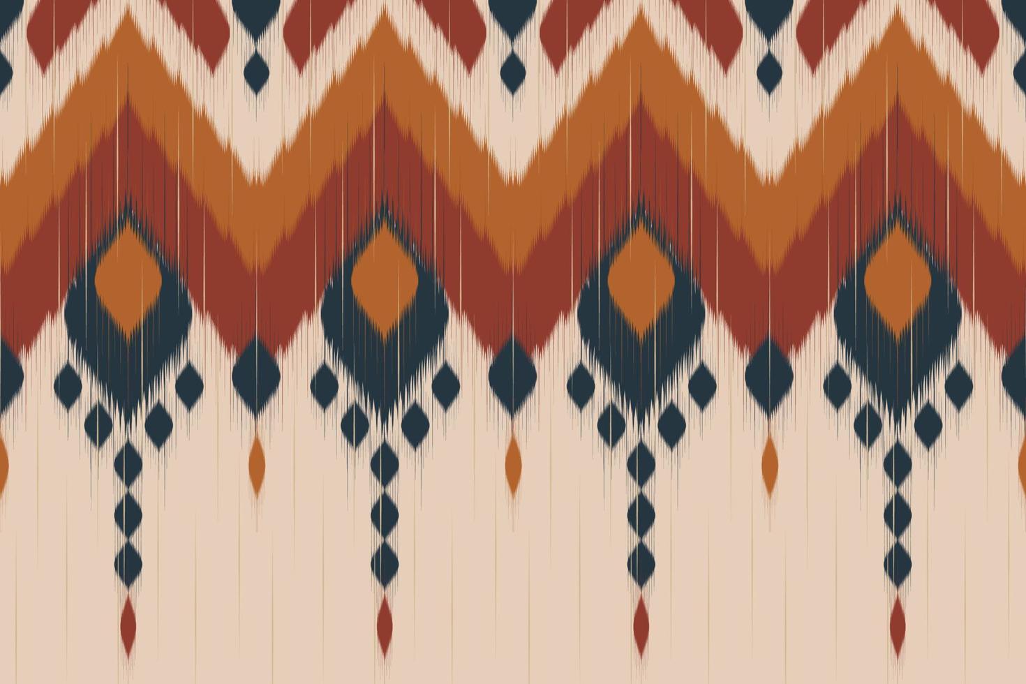 patrón sin costuras ikat en tribal. geométrico étnico tradicional. estilo mexicano a rayas. diseño para fondo, papel tapiz, ilustración vectorial, tela, ropa, batik, alfombra, bordado. vector