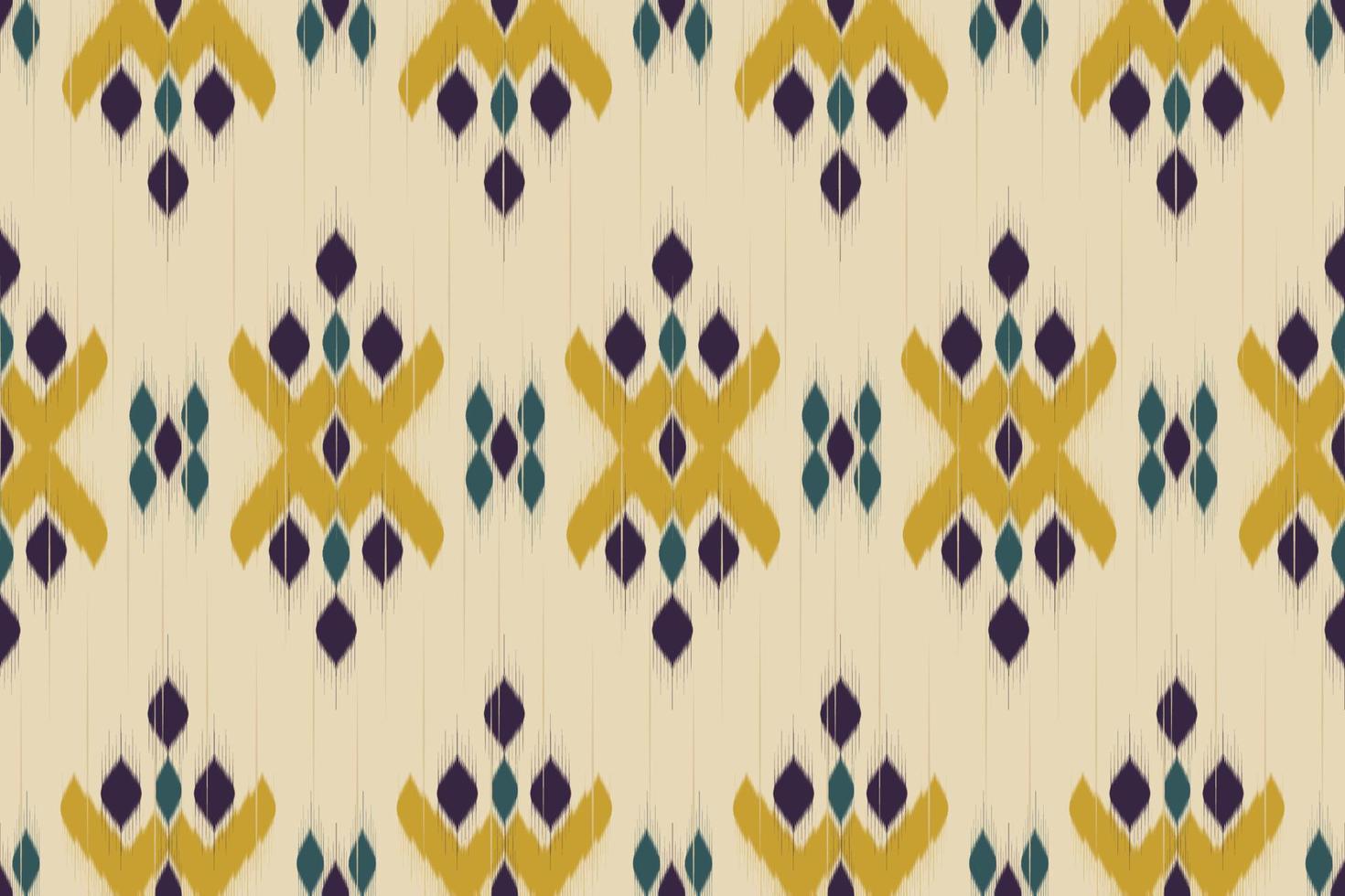 Ikat ethnic Indian seamless pattern. Design for background, wallpaper, vector illustration, fabric, clothing, batik, carpet, embroidery.