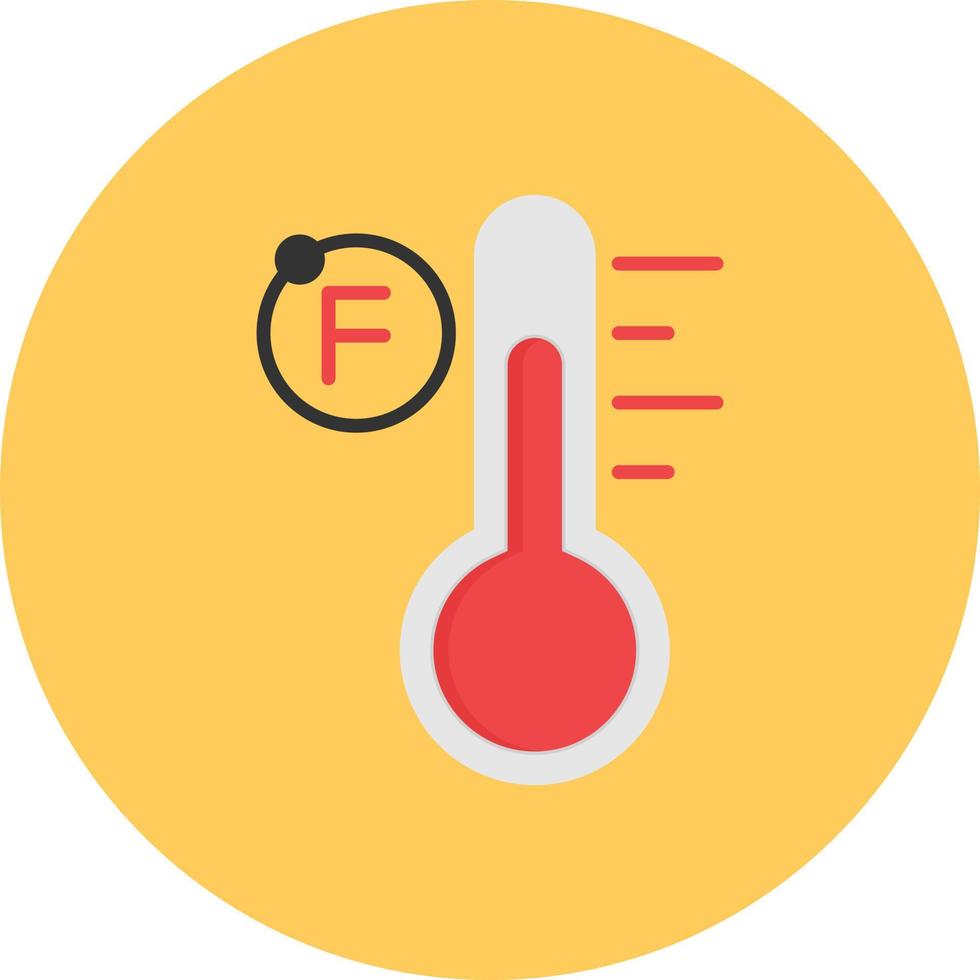 Fahrenheit Flat Circle Multicolor vector