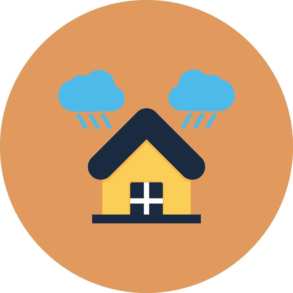 Shelter Flat Circle Multicolor vector
