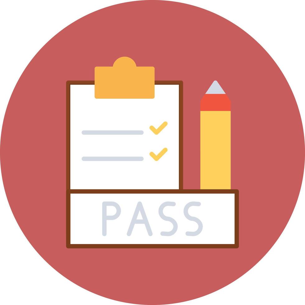 Pass Flat Circle Multicolor vector