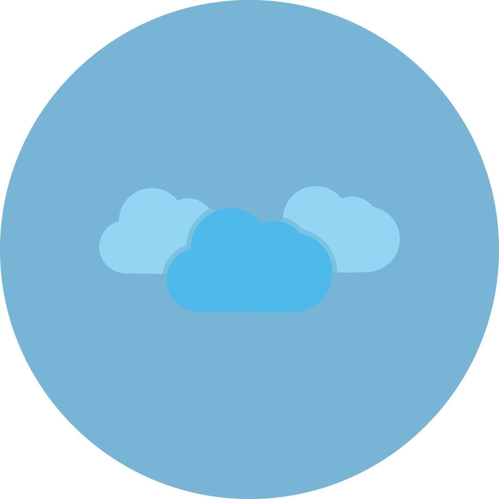 Cloudy Flat Circle Multicolor vector