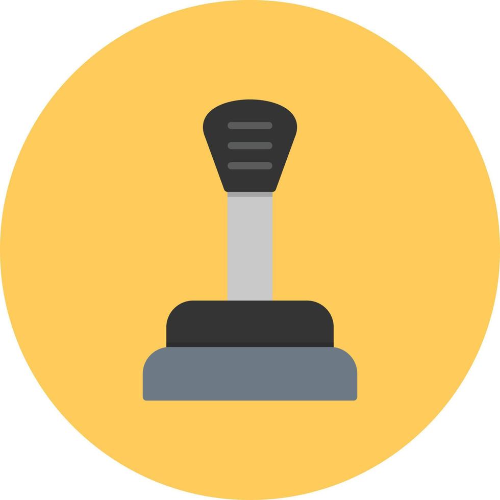 Gear Stick Flat Circle Multicolor vector