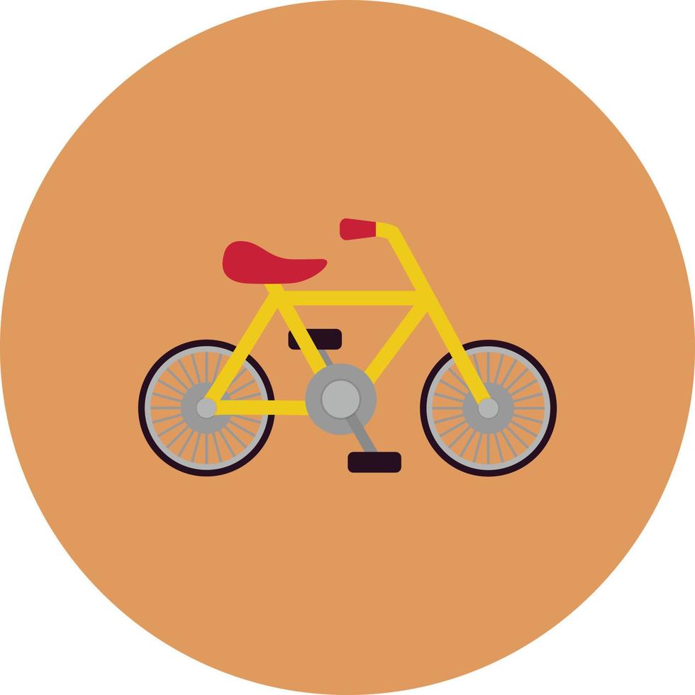 Bicycle Flat Circle Multicolor vector