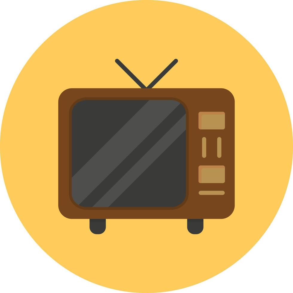 Television Flat Circle Multicolor vector