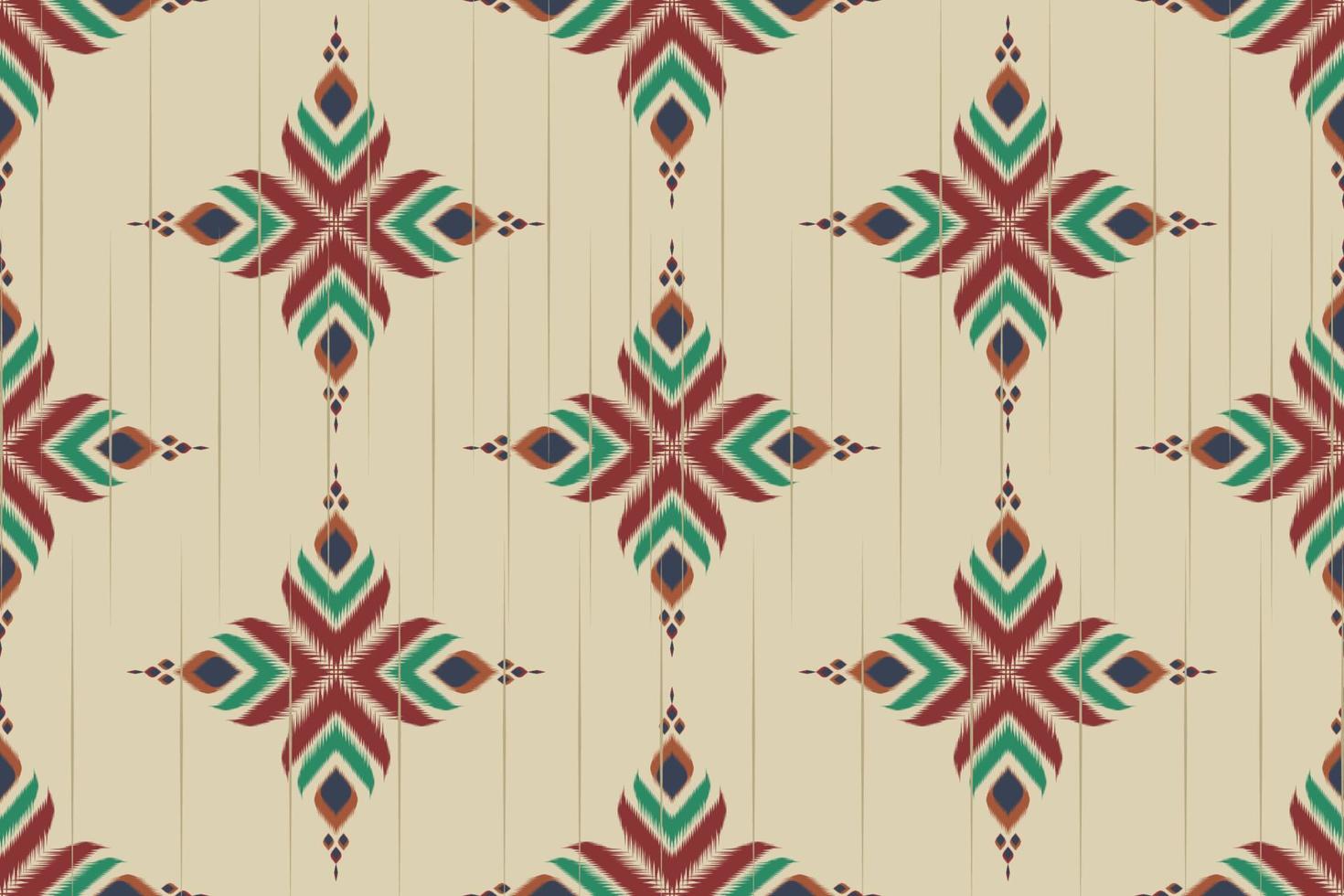 patrón sin costuras indio étnico ikat. diseño para fondo, papel tapiz, ilustración vectorial, tela, ropa, batik, alfombra, bordado. vector