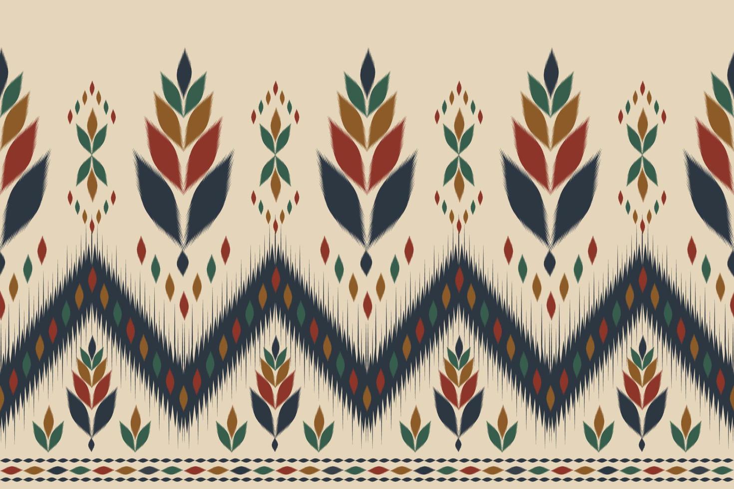 Abstract ikat pattern in tribal. Ethnic oriental style. Design for background, illustration, wrapping, clothing, batik, fabric, carpet, embroidery. vector