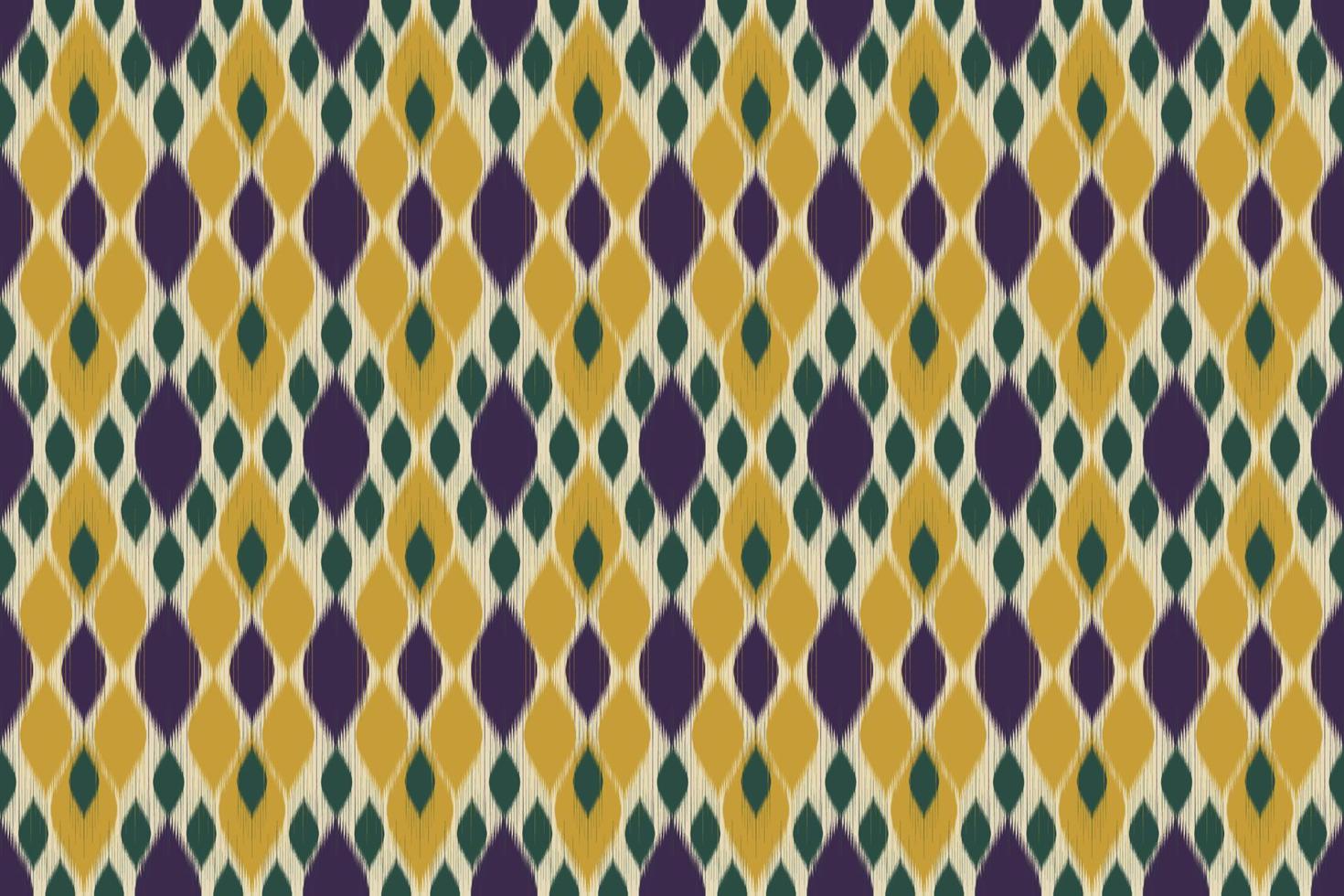 patrón sin fisuras de ikat étnico. diseño para fondo, papel tapiz, ilustración vectorial, tela, ropa, batik, alfombra, bordado. vector