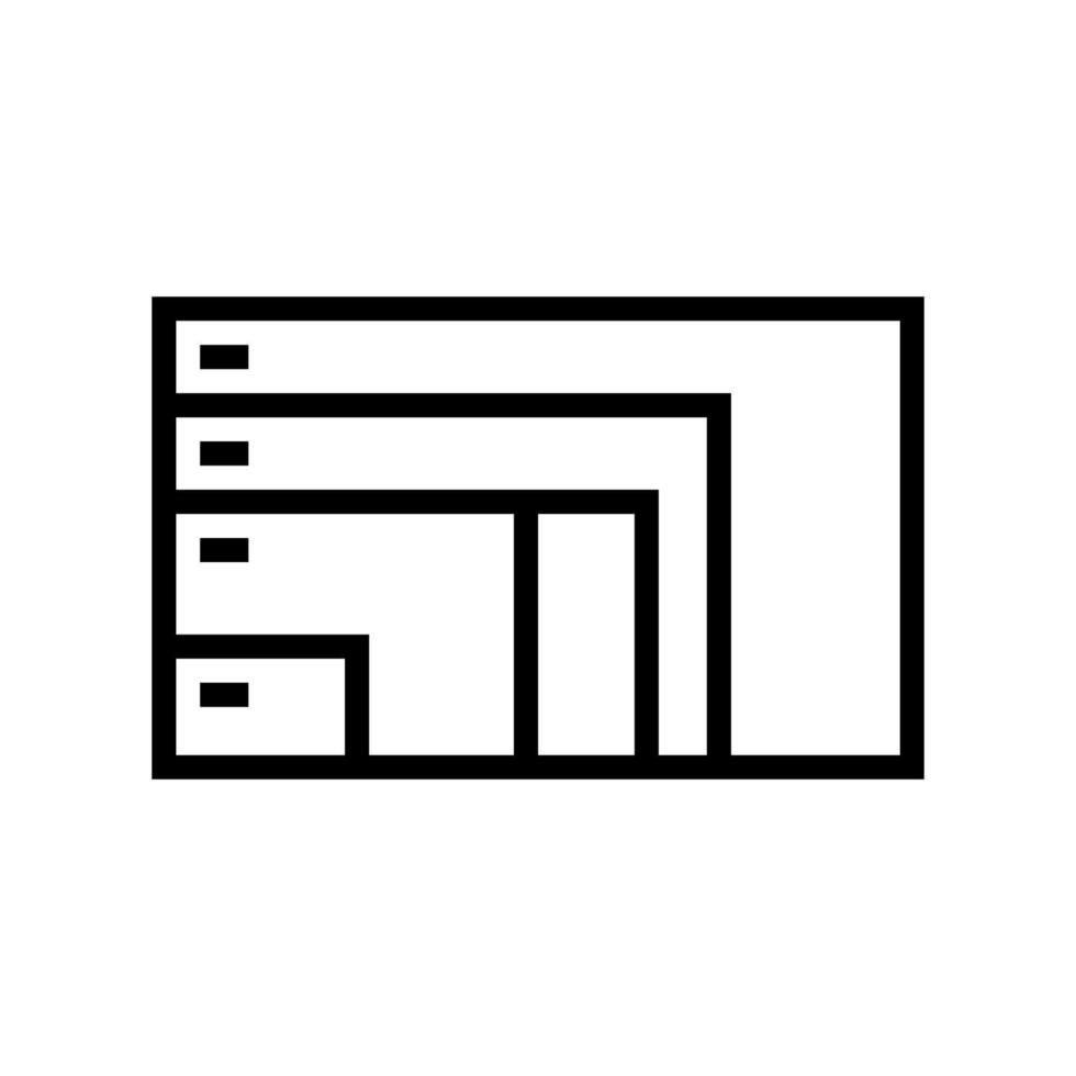 different resolution and diagonal computer monitor line icon vector illustration