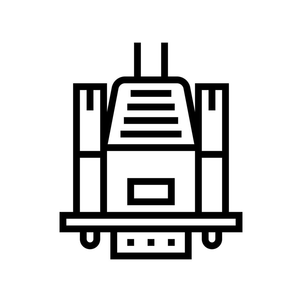 Ilustración de vector de icono de línea de cable de monitor de computadora vga