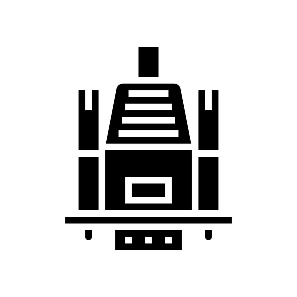 vga computer monitor cable glyph icon vector illustration