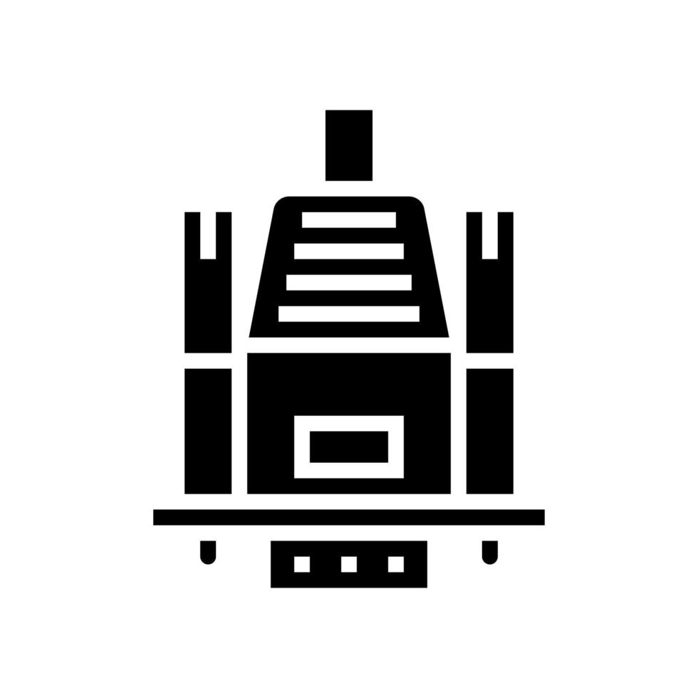 vga computer monitor cable glyph icon vector illustration