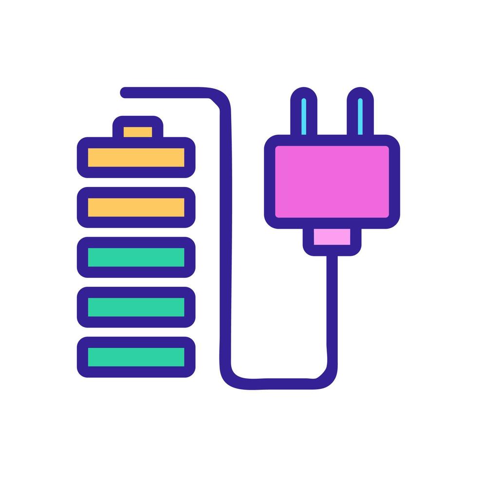 work charge in action icon vector outline illustration