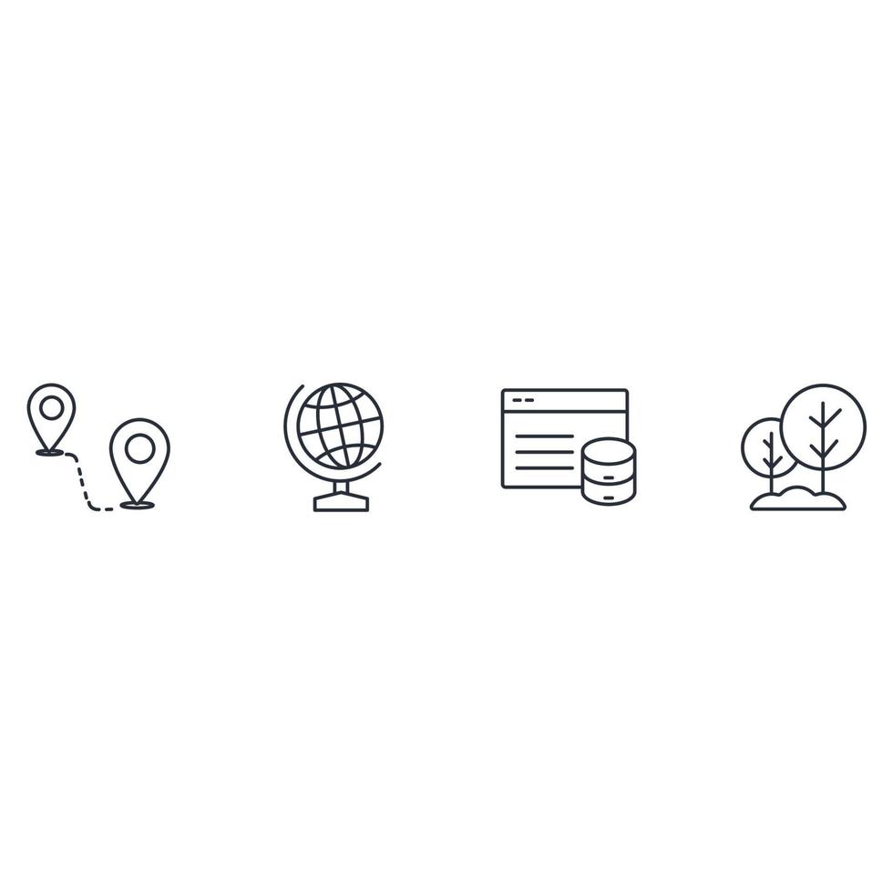 Geocaching icons set . Geocaching pack symbol vector elements for infographic web