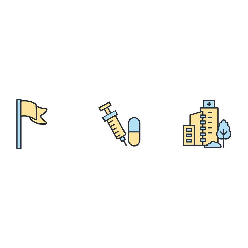 NHS, National Health Service icons set . NHS, National Health Service pack symbol vector elements for infographic web