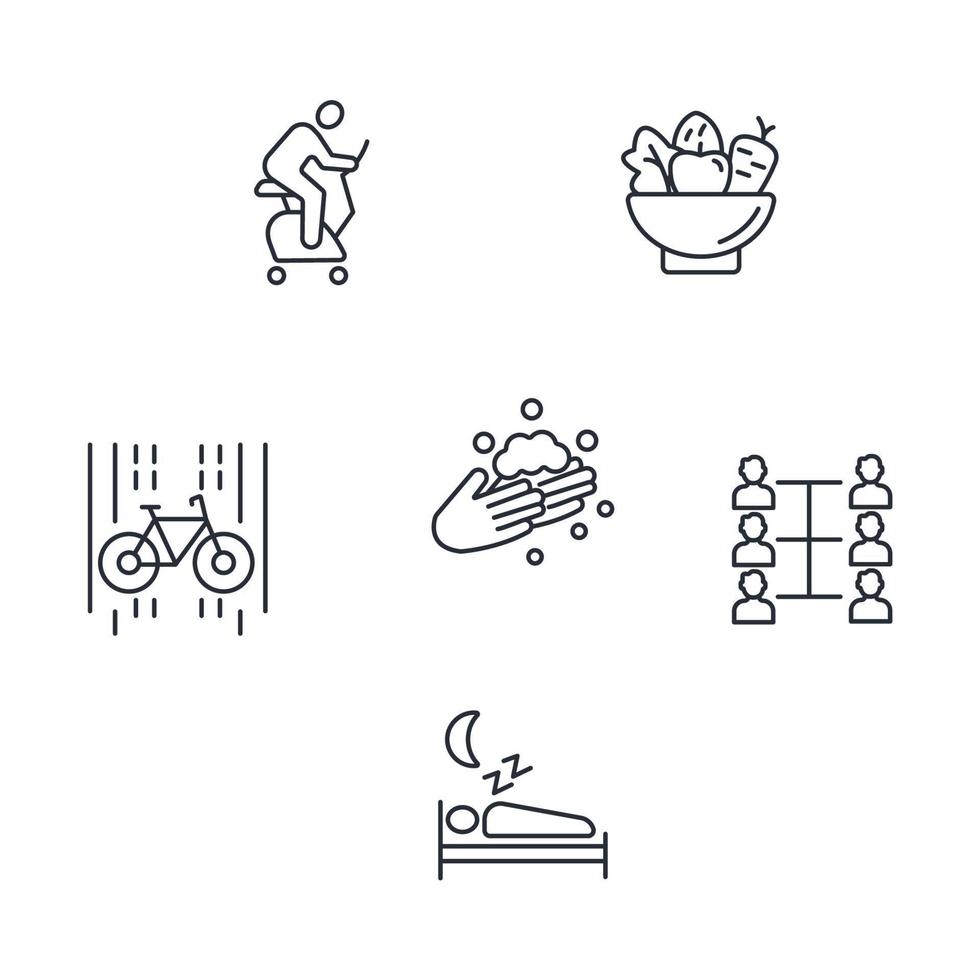 Self care icons set . Self care pack symbol vector elements for infographic web