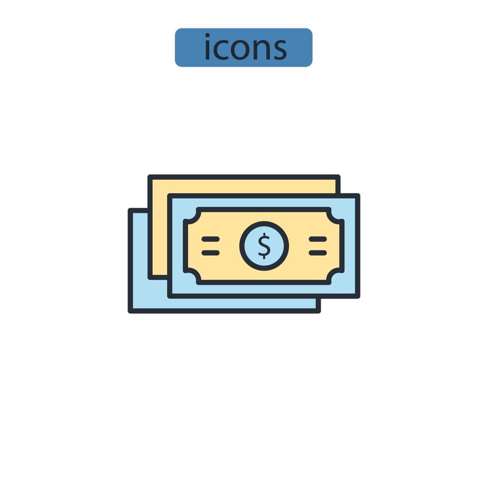 money icons  symbol vector elements for infographic web