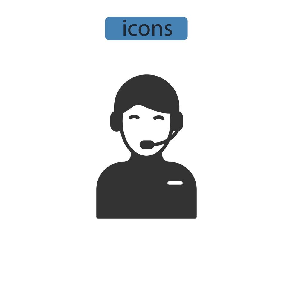 Support icons  symbol vector elements for infographic web