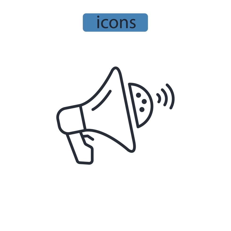 iconos de promoción símbolo elementos vectoriales para web infográfico vector