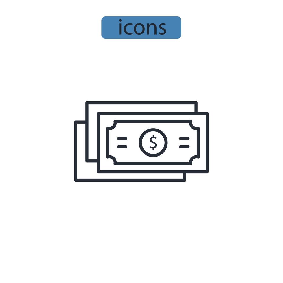 money icons  symbol vector elements for infographic web