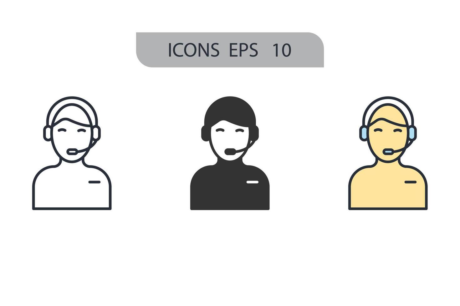 Support icons  symbol vector elements for infographic web