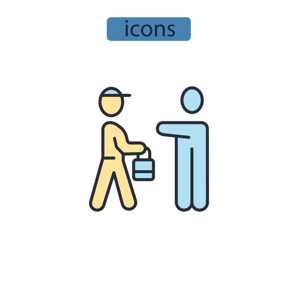 Delivery icons  symbol vector elements for infographic web