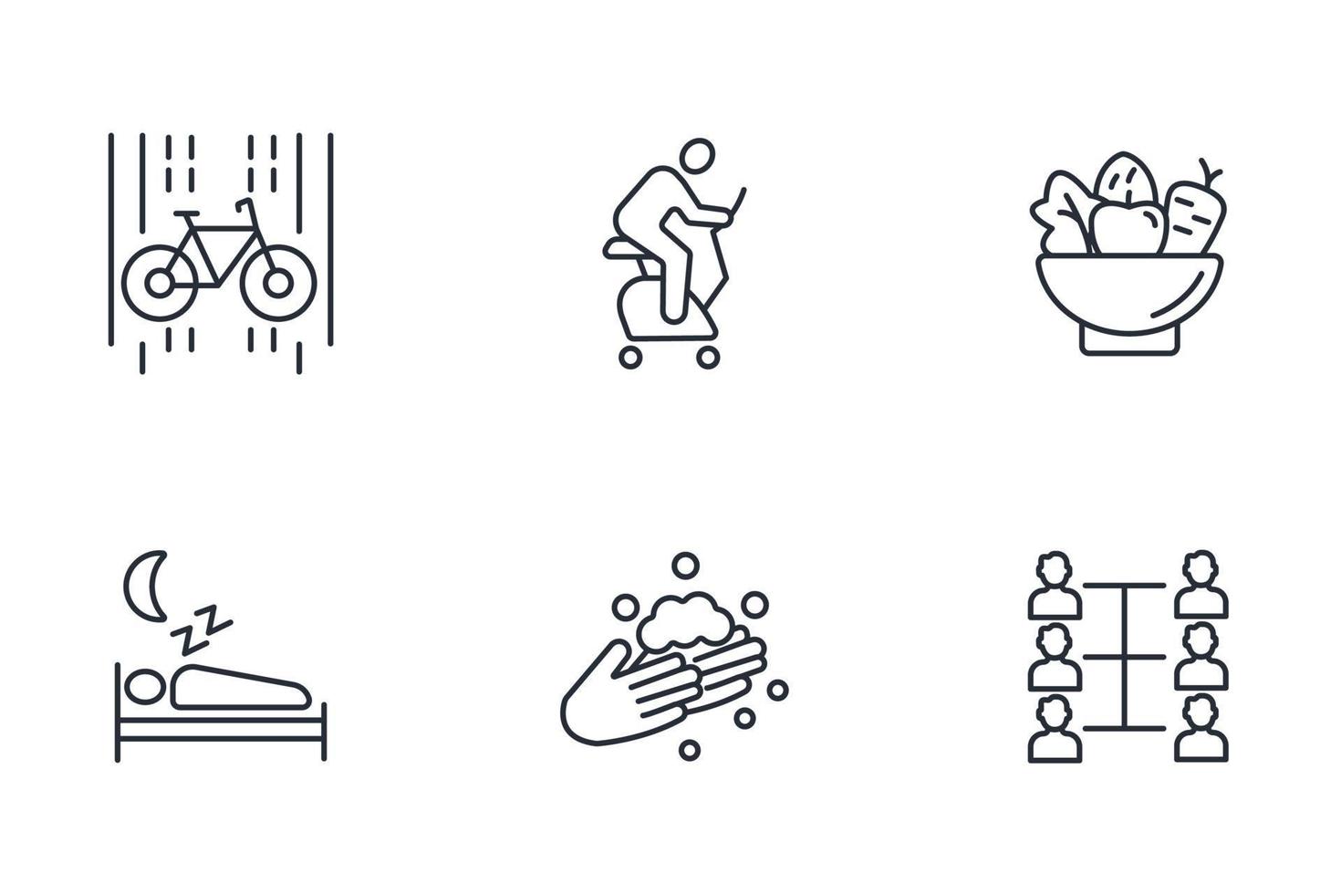 Self care icons set . Self care pack symbol vector elements for infographic web