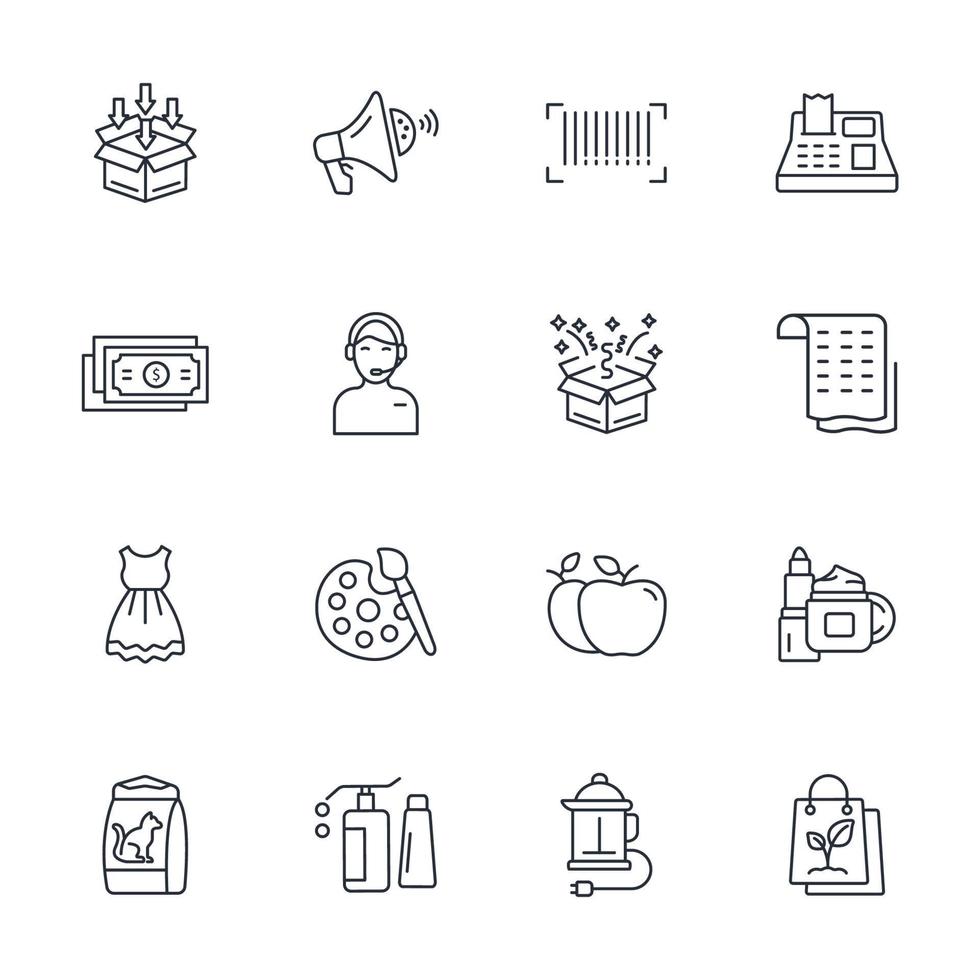 shopping, e-commerce icons set . shopping, e-commerce pack symbol vector elements for infographic web