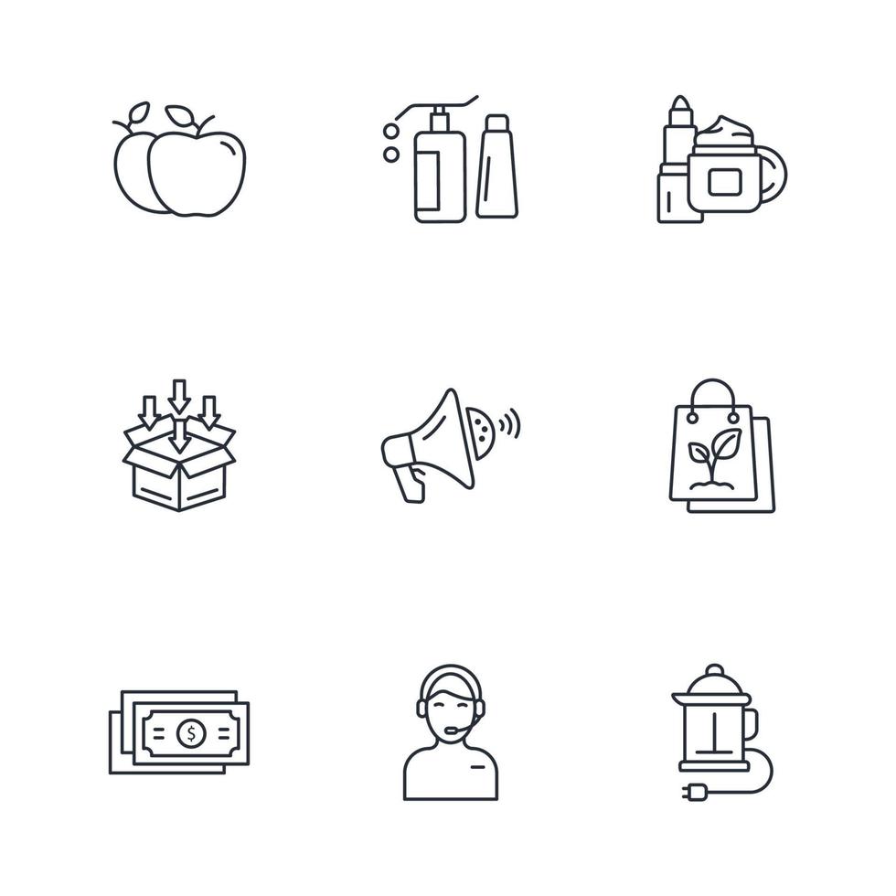shopping, e-commerce icons set . shopping, e-commerce pack symbol vector elements for infographic web