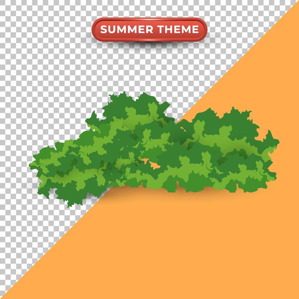 hierba verde con tema de verano vector