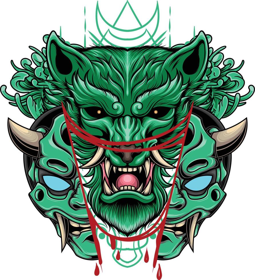 Wolf Japanese 4.3 vector